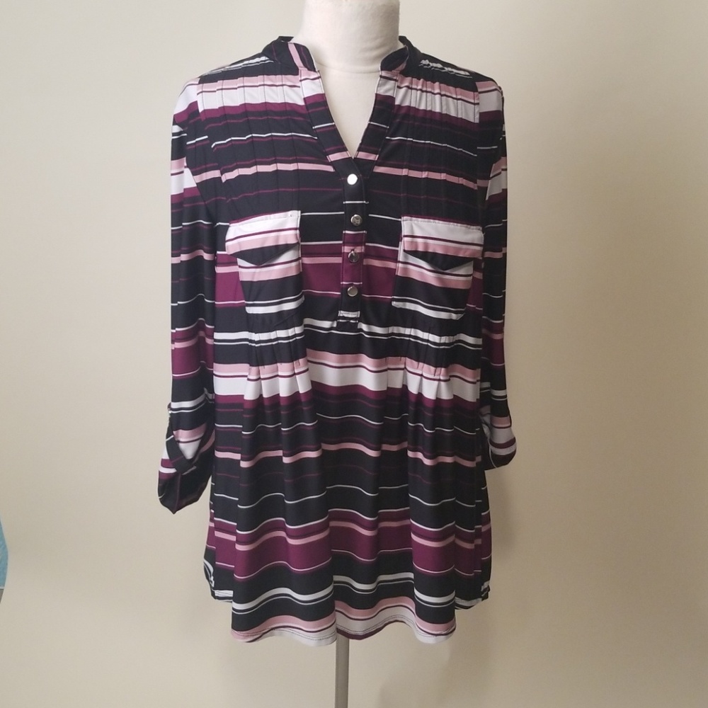 Avenue Black & White Polka Dot Tunic 14/16